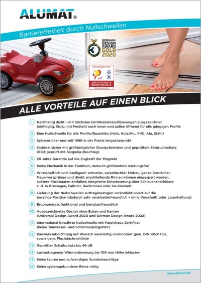 Alumat<br/>Nullschwellen: Alle Vorteile auf einen Blick