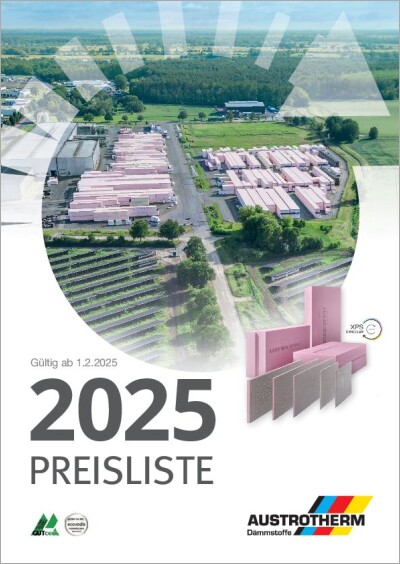 Austrotherm Dämmstoffe: Gesamtpreisliste 2025
