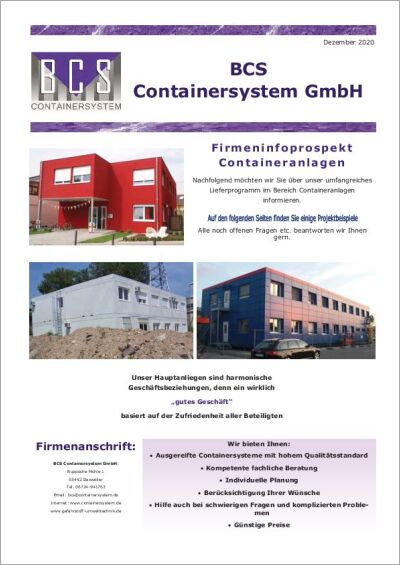 BCS Containeranlagen