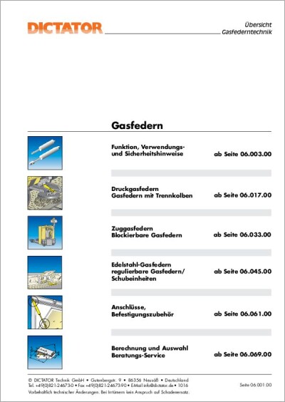 Katalog Gasfederntechnik