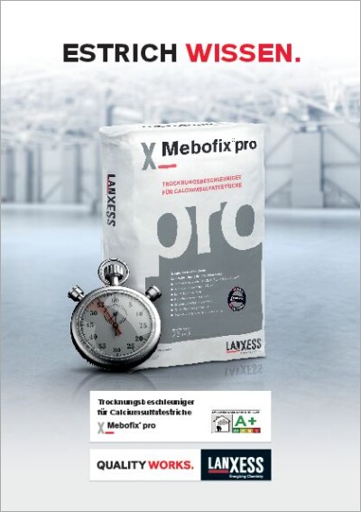 ESTRICH WISSEN. Mebofix<sup>&reg;</sup> pro