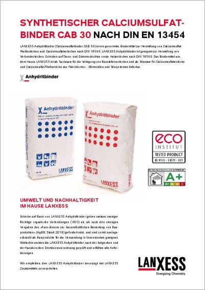 Produktinformation Calciumsulfatbinder CAB 30