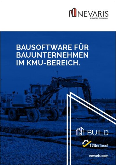 Broschüre: Bausoftware für Bauunternehmen im KMU-Bereich.