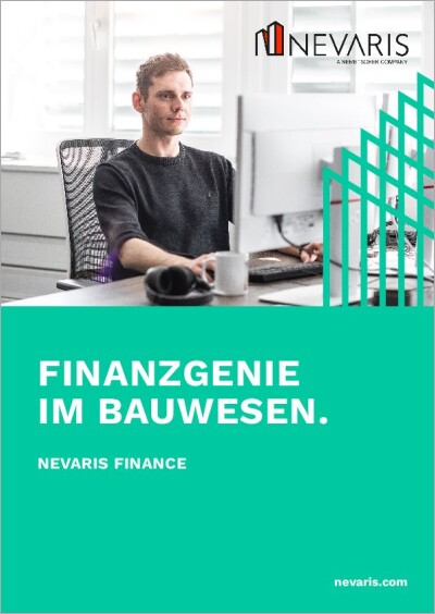 Broschüre: NEVARIS Finance – Finanzgenie im Bauwesen.