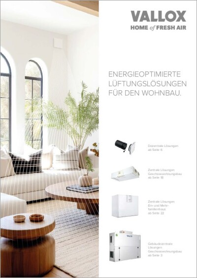 Effiziente Lüftungssysteme für den Wohnungsbau. 