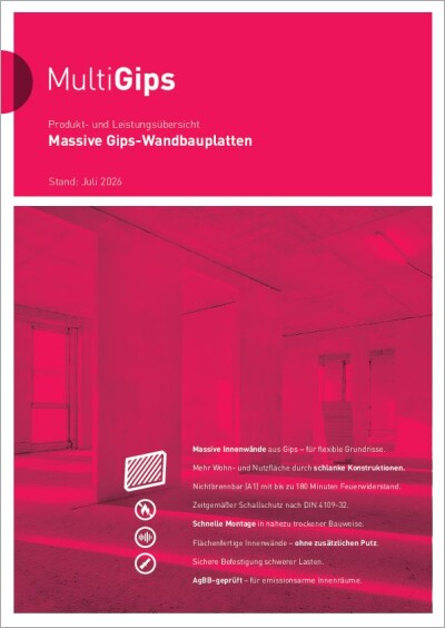 MultiGips Folder: Gips-Wandbau-platten
