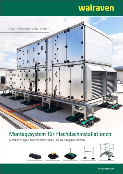 Montage- system für Flachdach- installationen