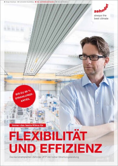 Produktbroschüre: Deckenstrahlplatten Zehnder ZFP